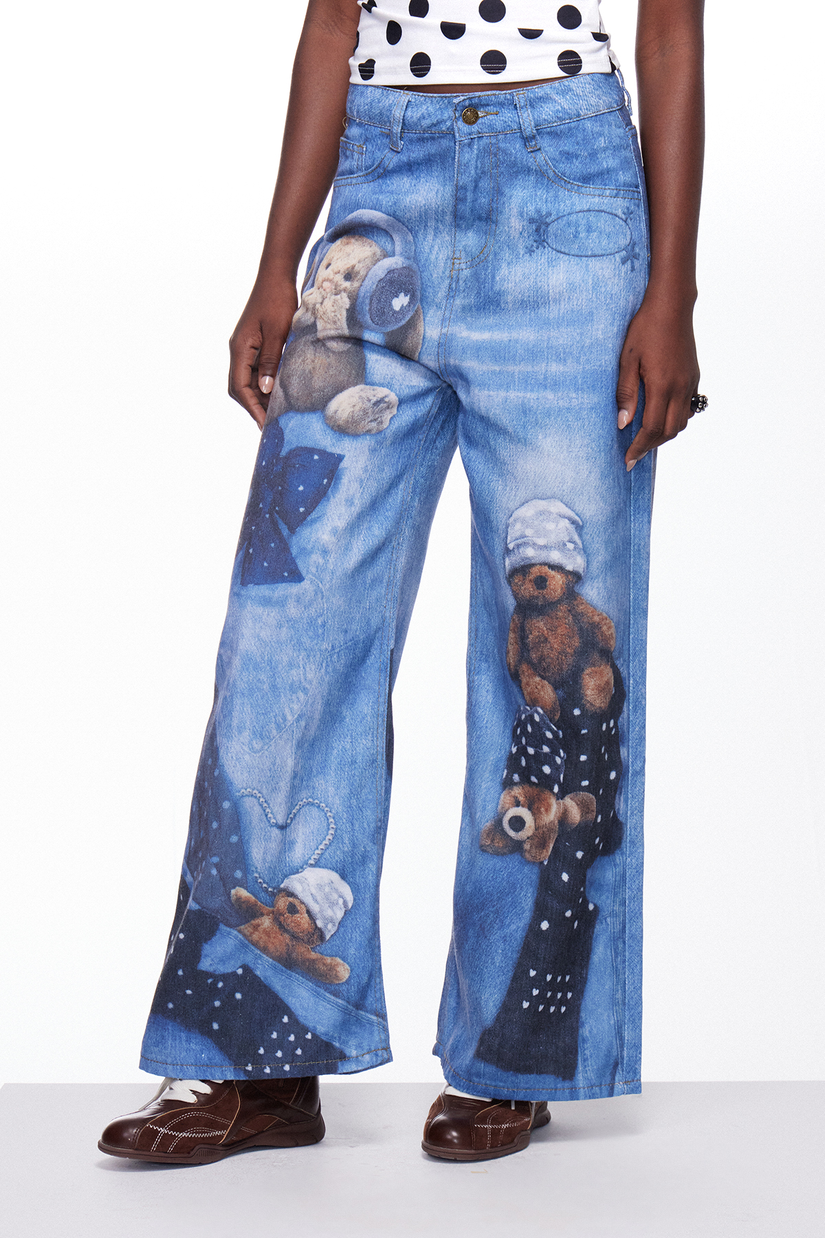 Fritz Print Barrel Jeans