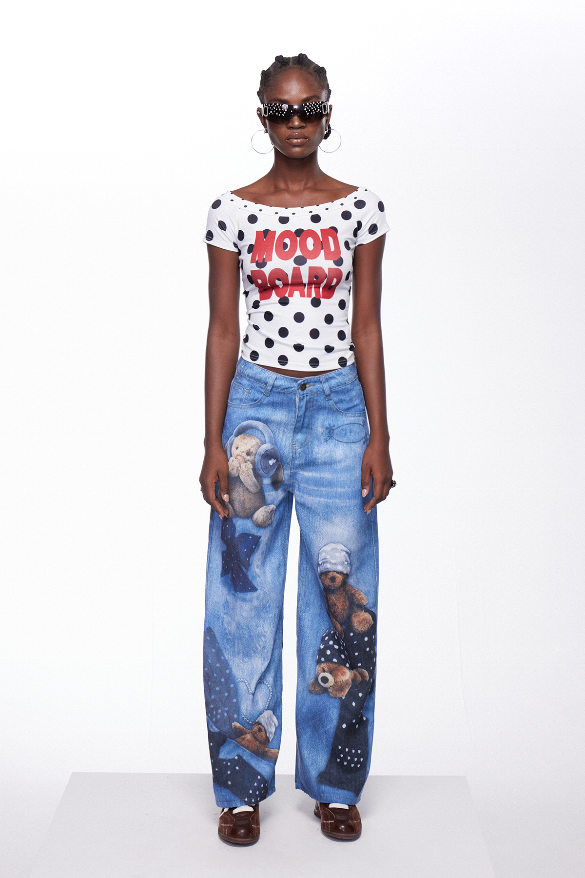 Fritz Print Barrel Jeans