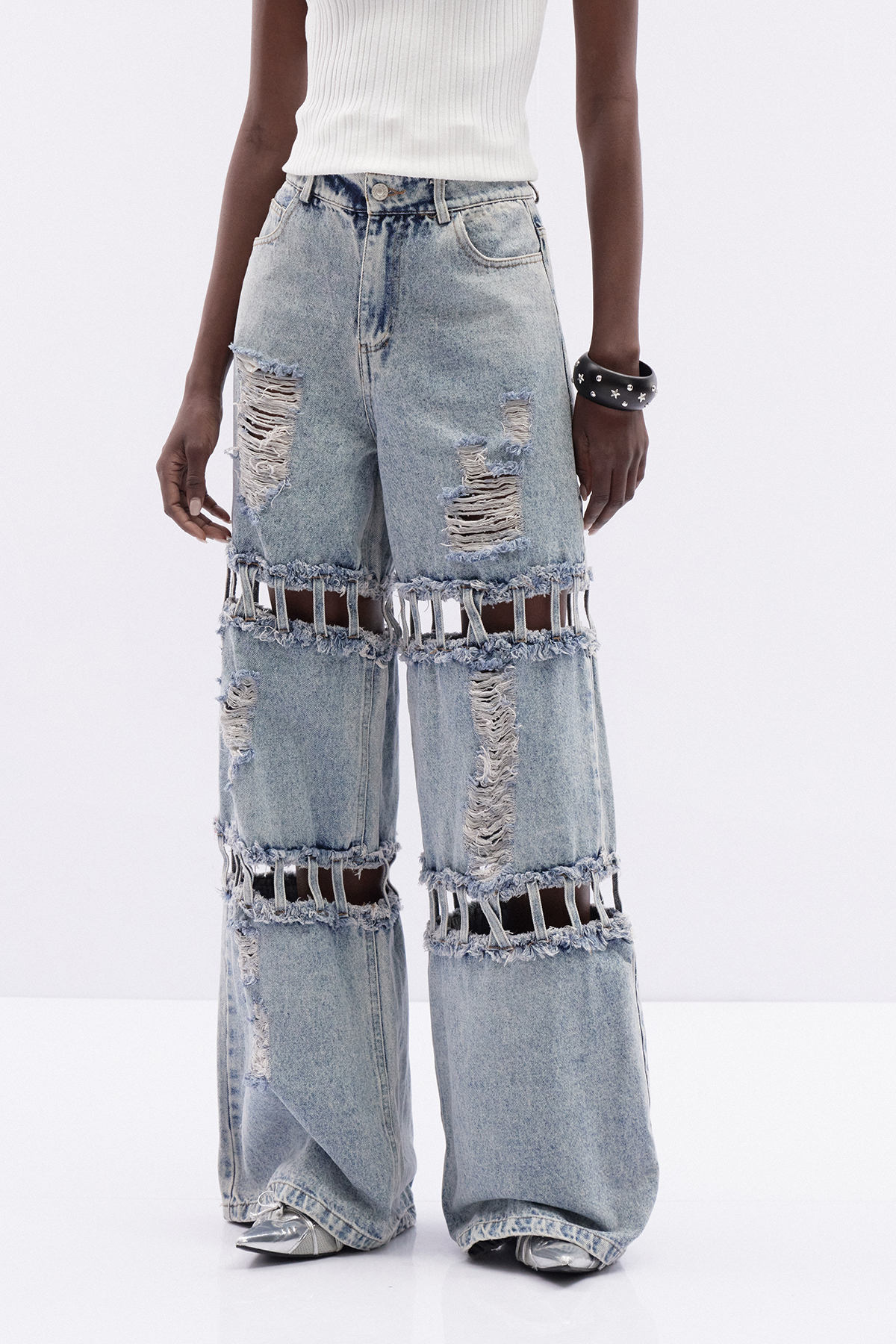 Frosina Cutout Ripped Jeans