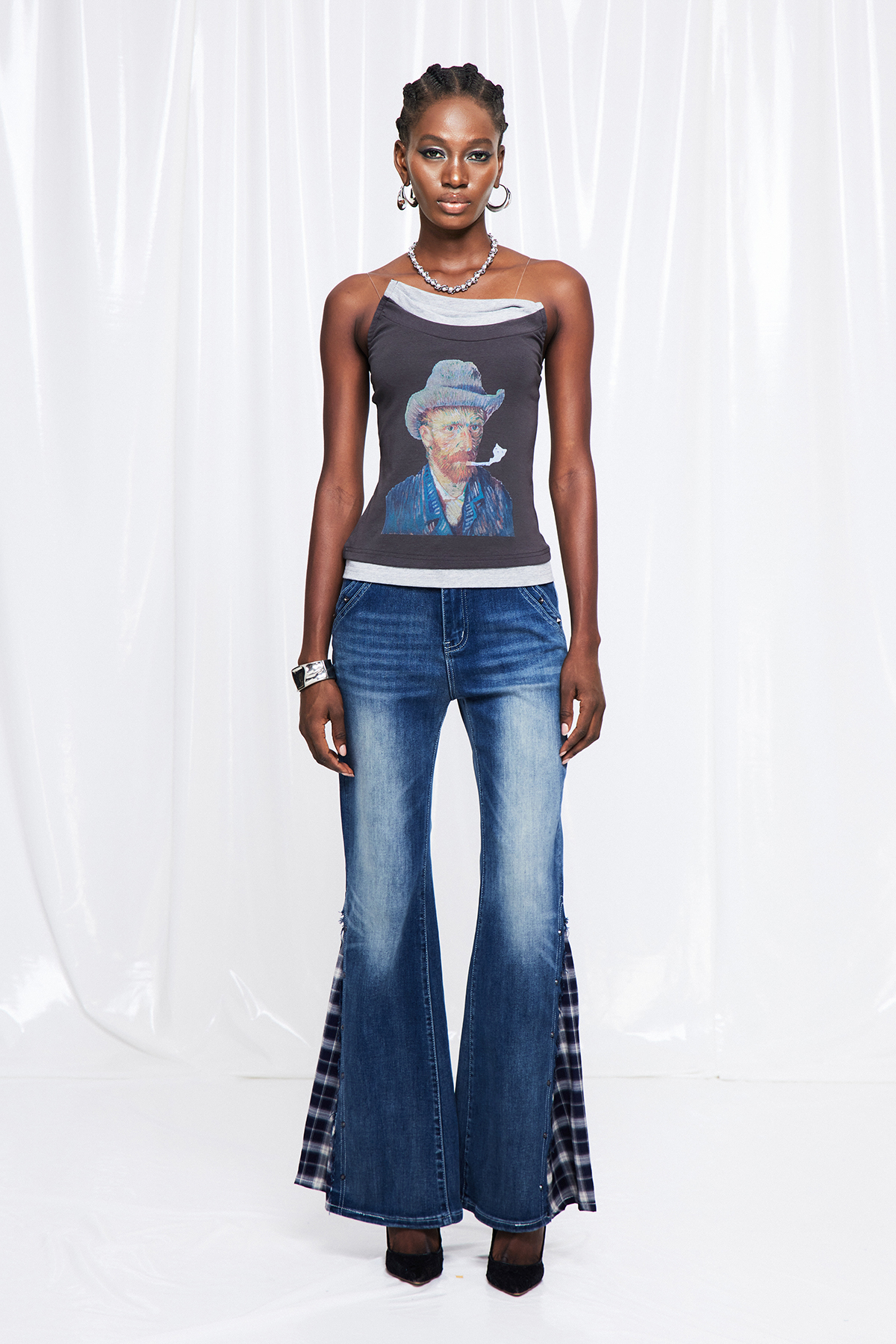 Fructuoso Strapless Print Top