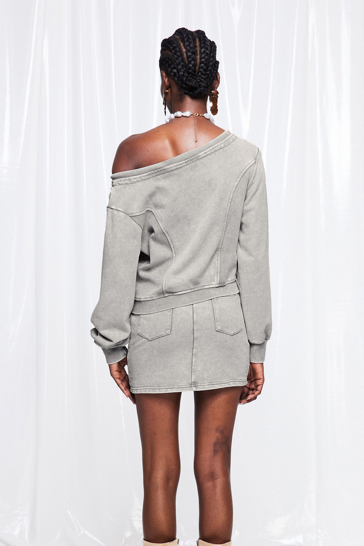 Fujin One Shoulder Skirt Set