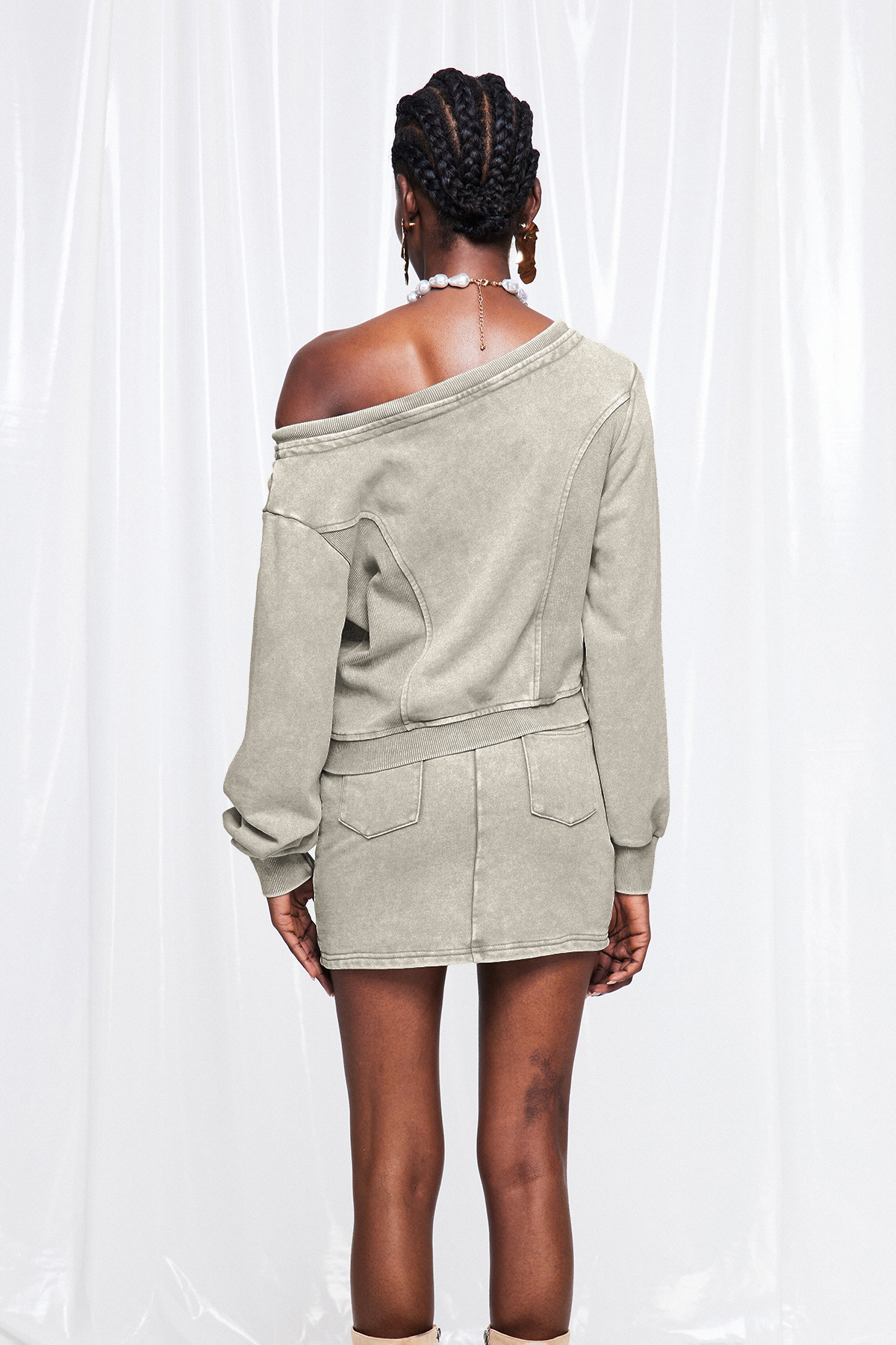 Fujin One Shoulder Skirt Set