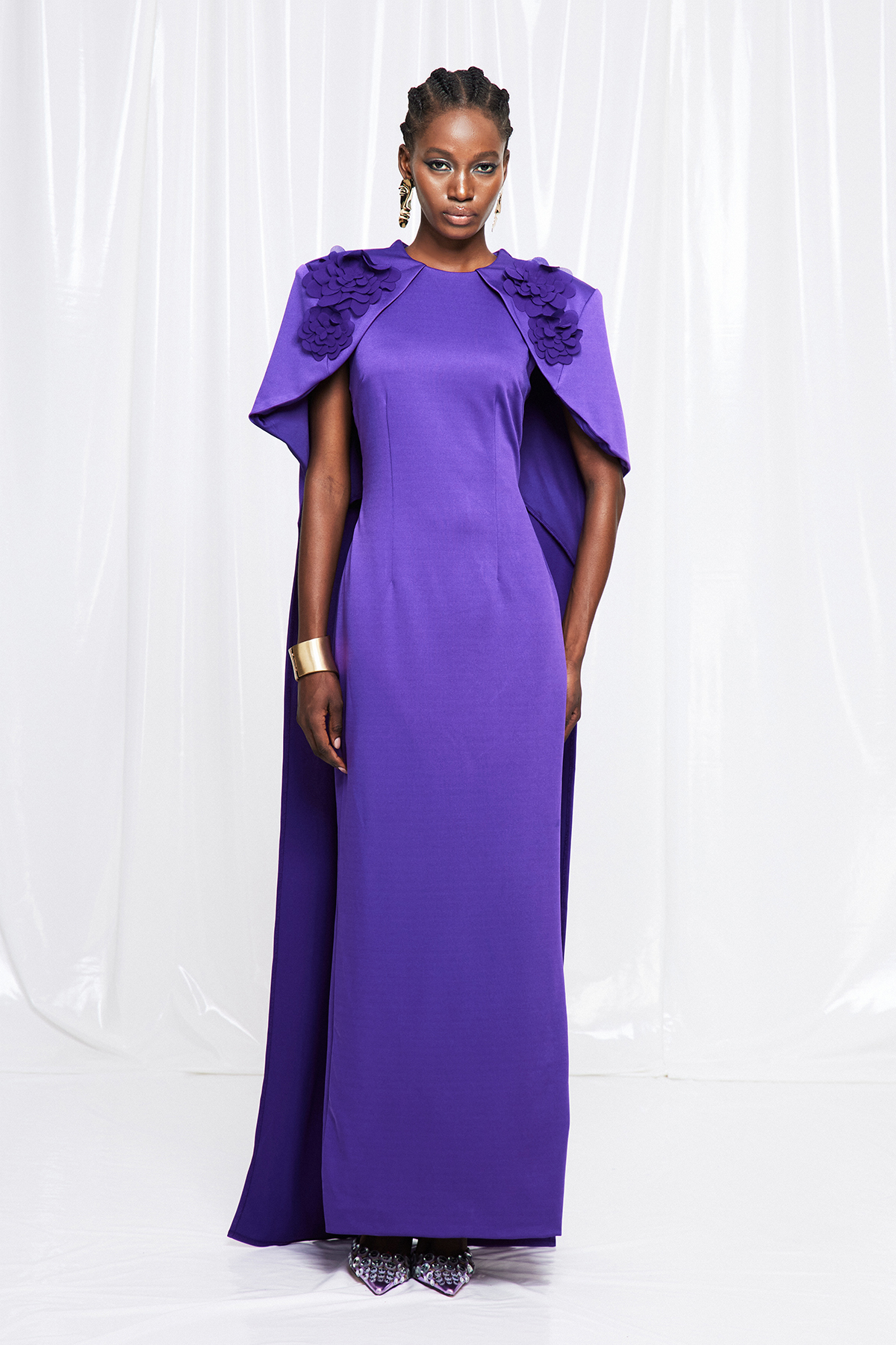 Fulcher Flower Shawl Maxi Dress