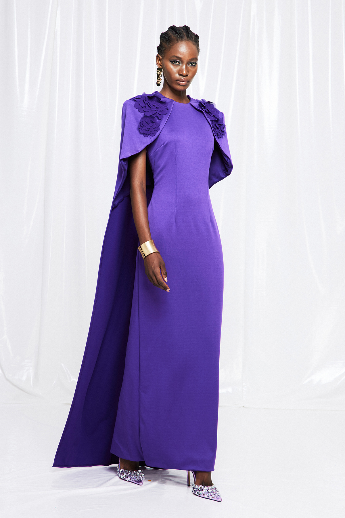 Fulcher Flower Shawl Maxi Dress