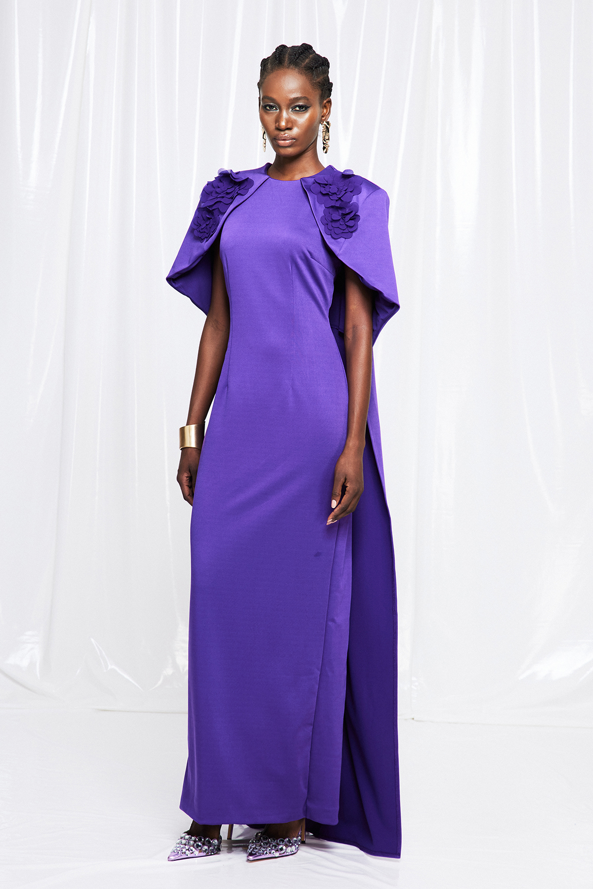 Fulcher Flower Shawl Maxi Dress