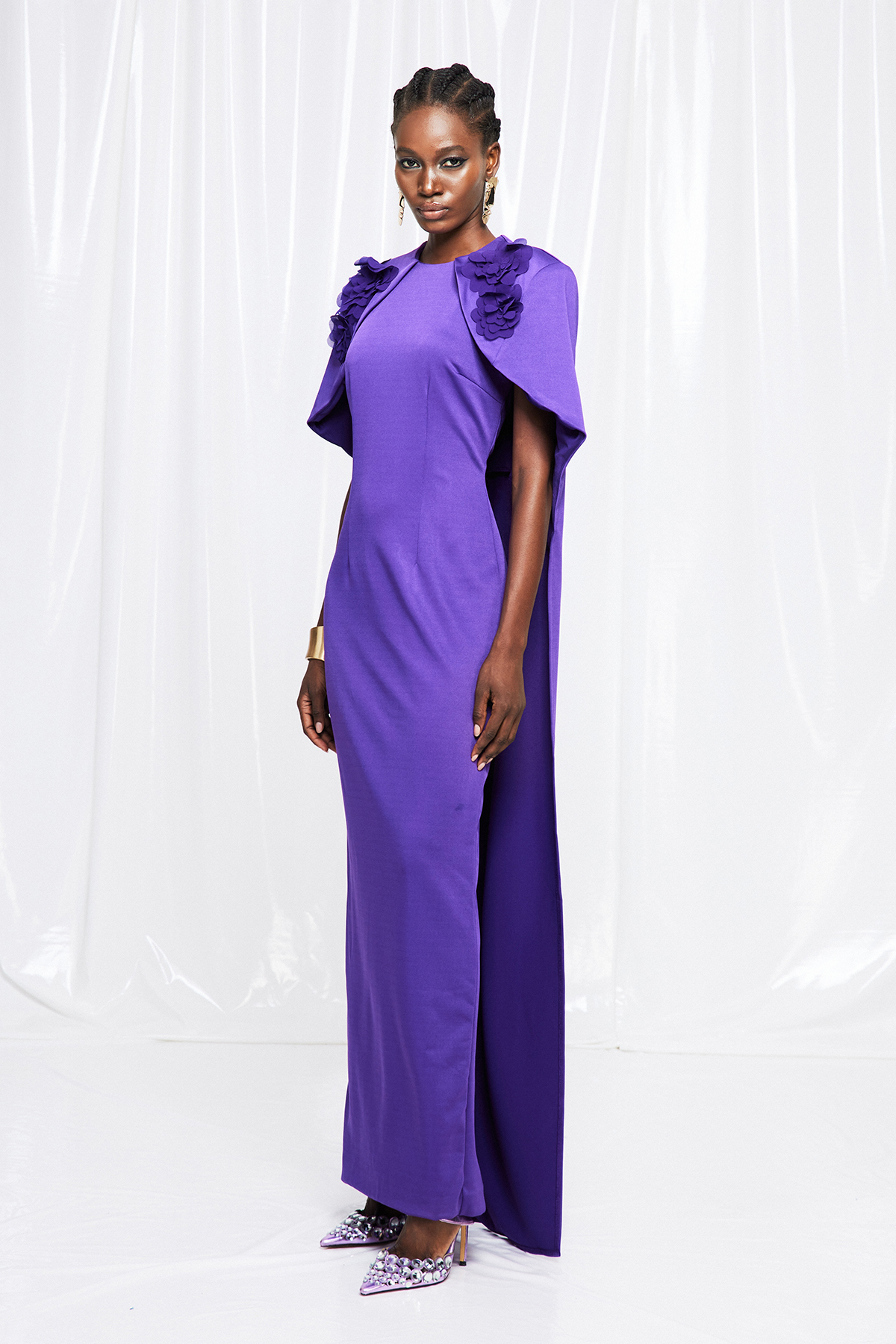 Fulcher Flower Shawl Maxi Dress