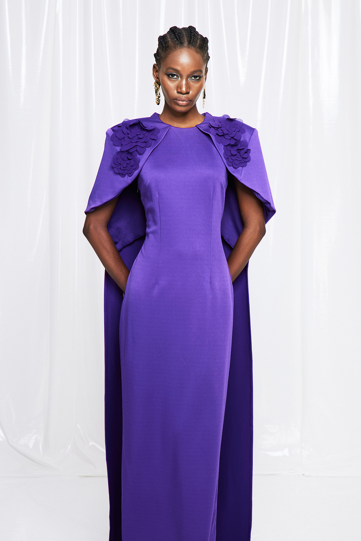Fulcher Flower Shawl Maxi Dress