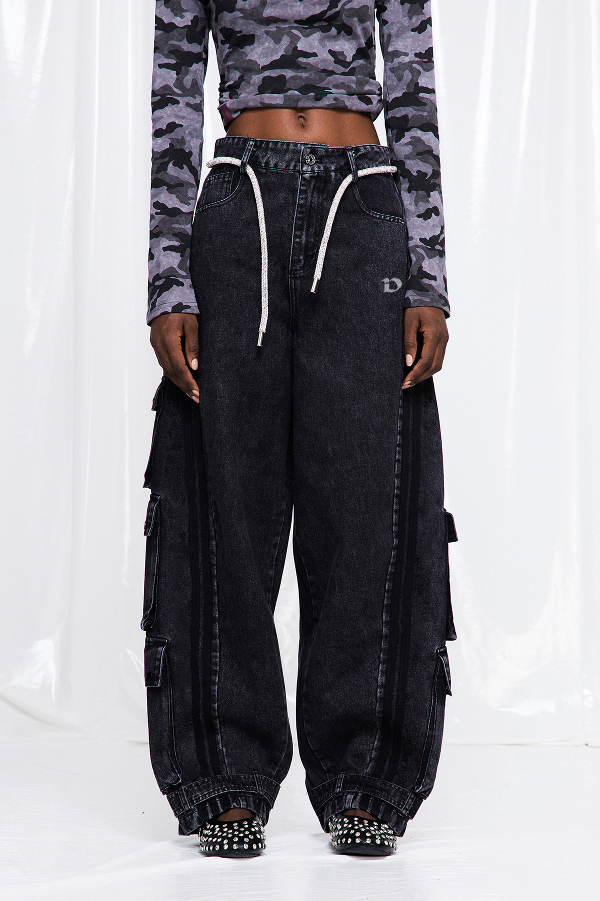 Fulvia Stripe Cargo Jeans