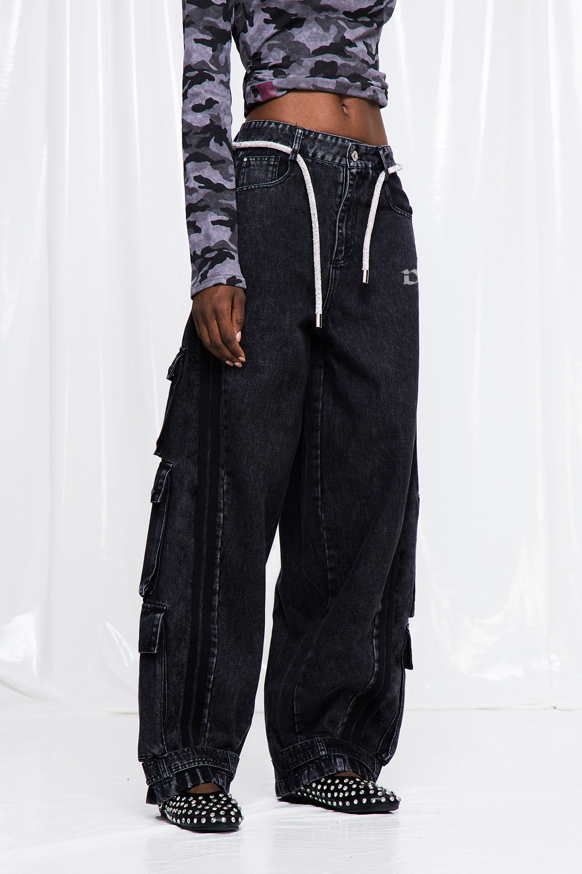 Fulvia Stripe Cargo Jeans