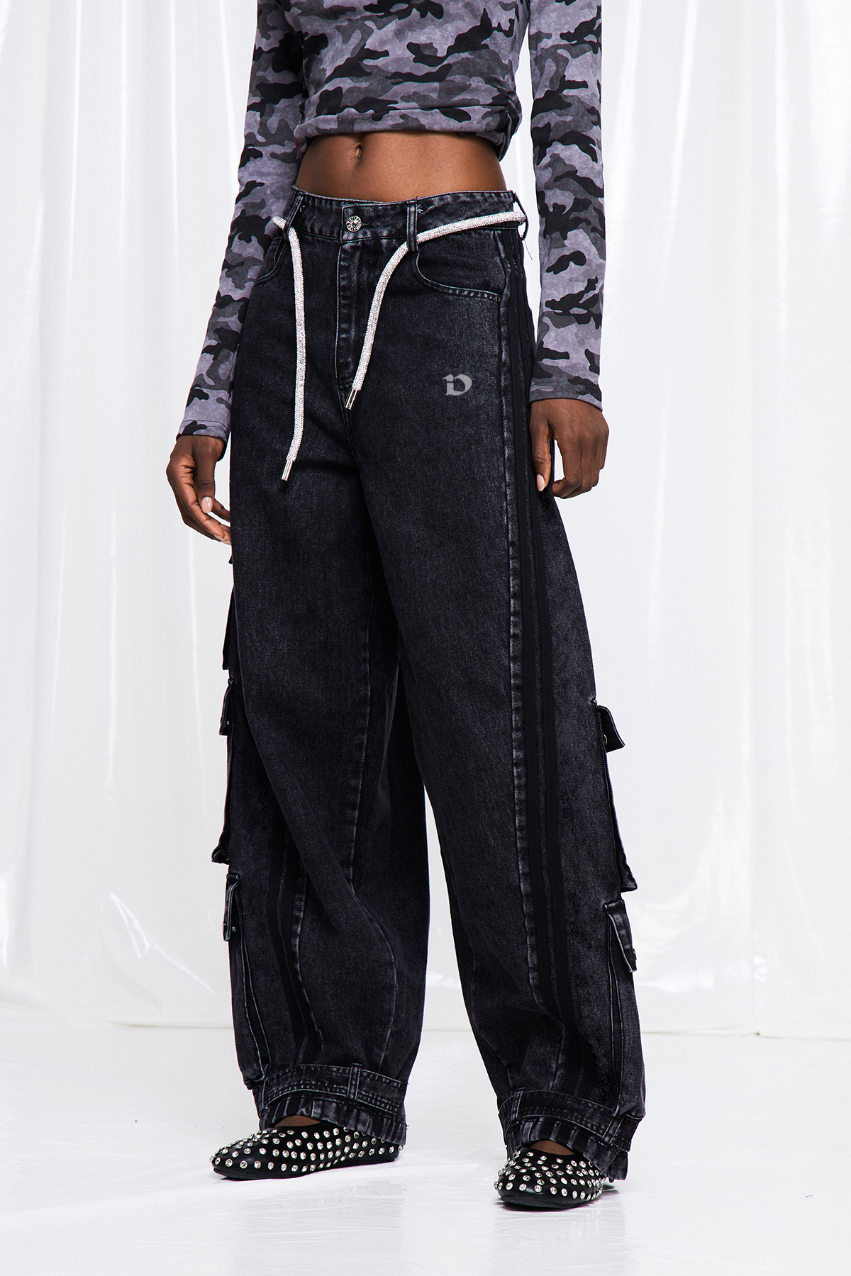 Fulvia Stripe Cargo Jeans