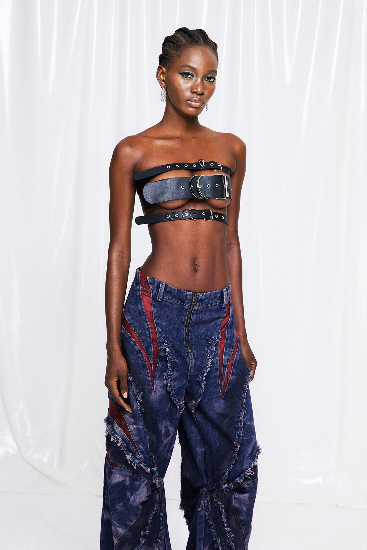 Fumi Buckle Leather Top