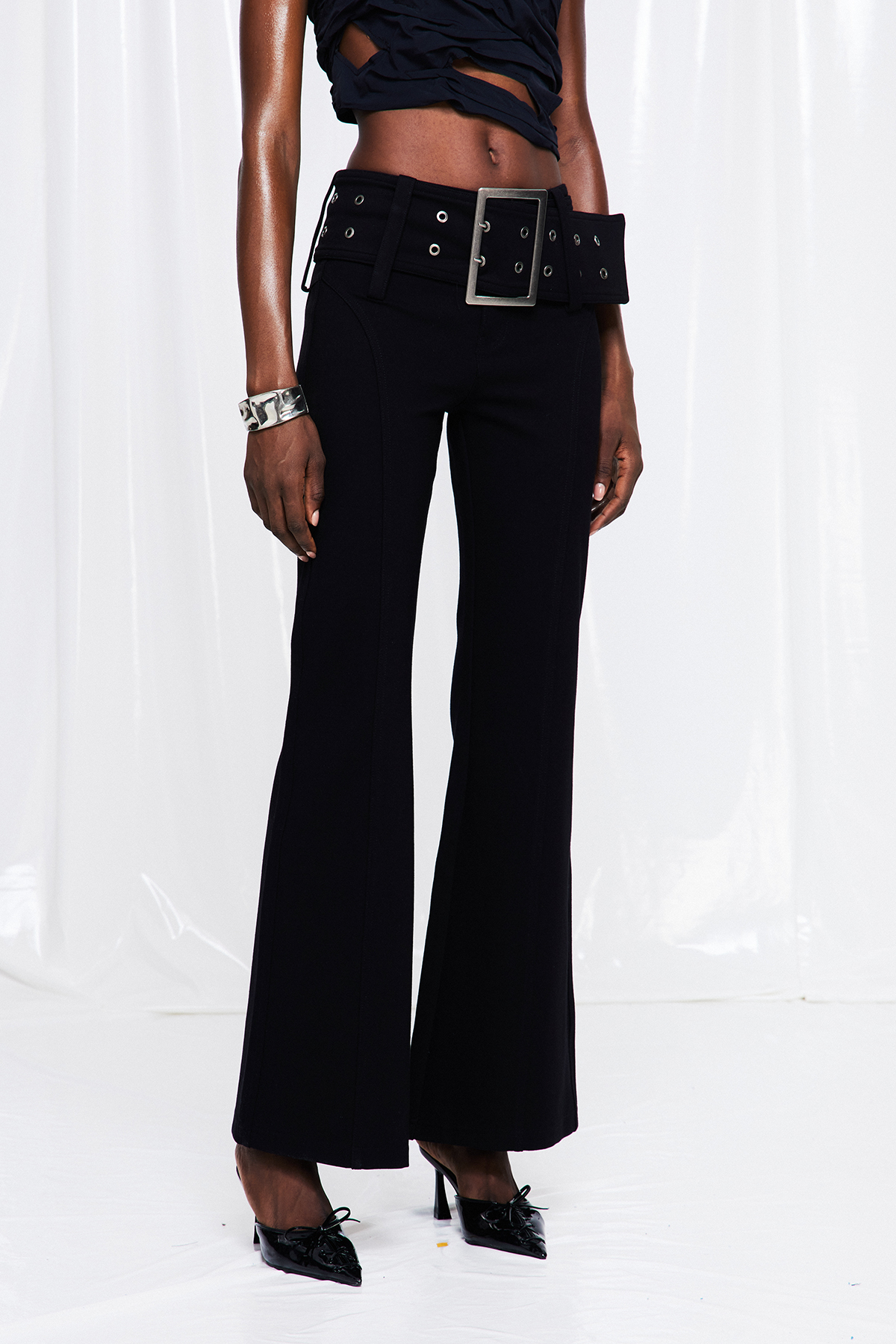 Fumihito Belt Bootcut Pants