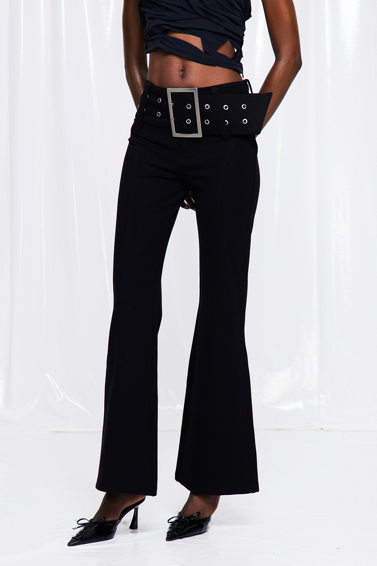 Fumihito Belt Bootcut Pants