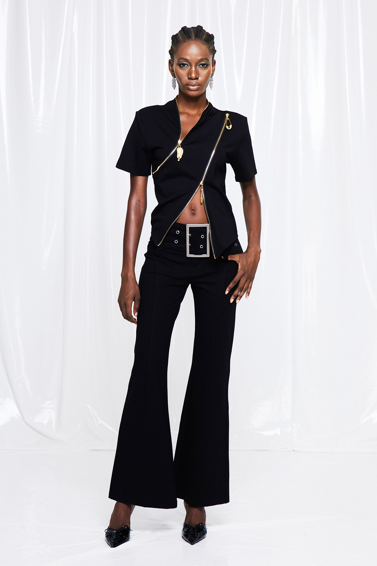 Fumio Zipper Asymmetric Top