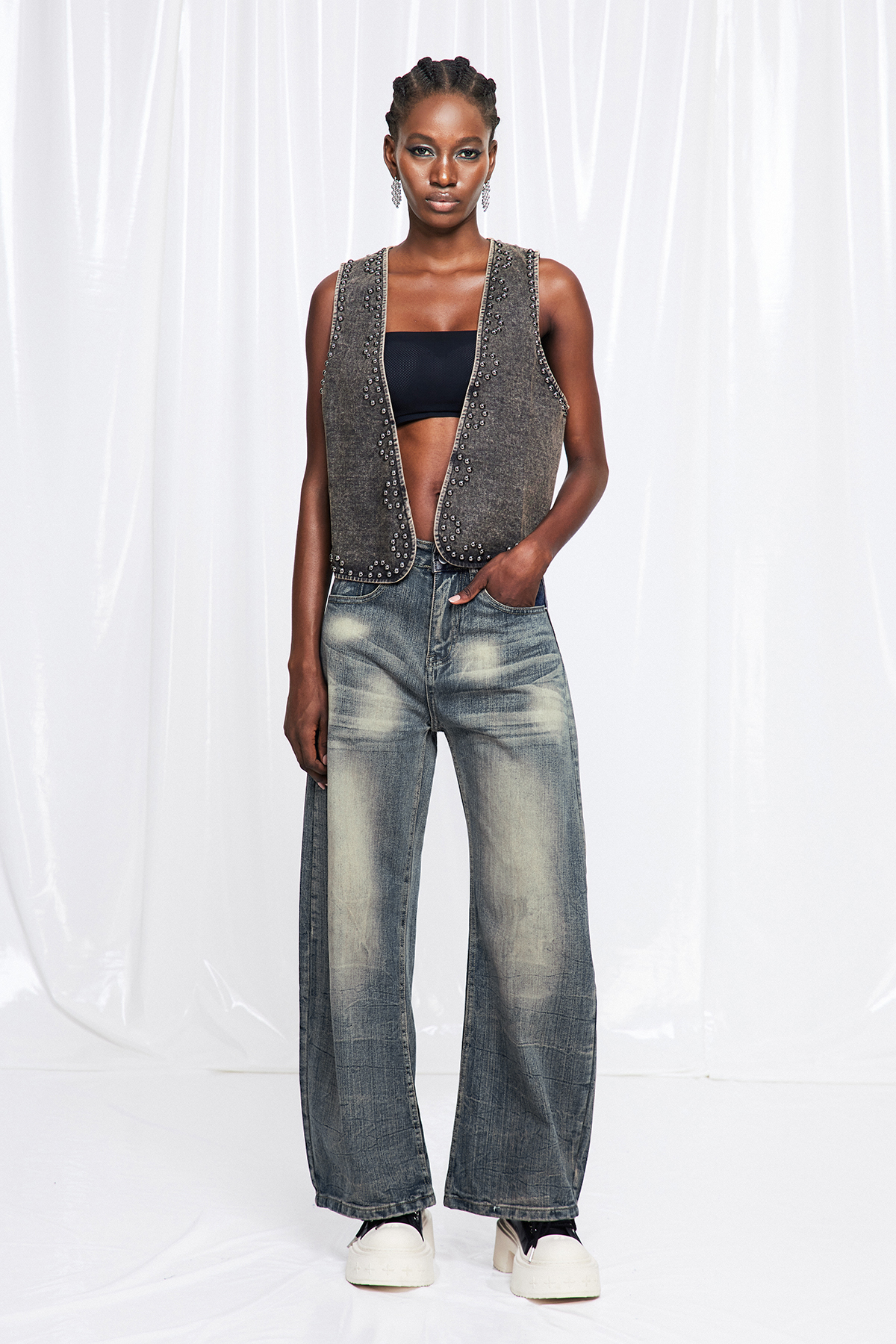 Funke Bleached Barrel Jeans