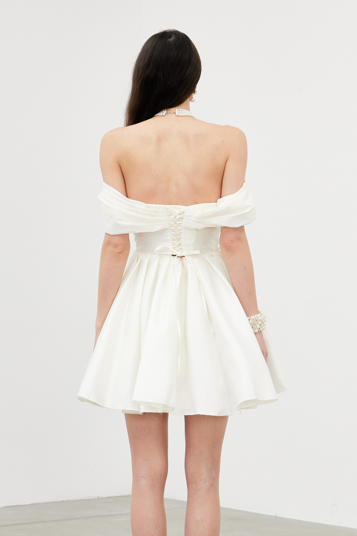 Fusun Off Shoulder Ruffle Mini Dress