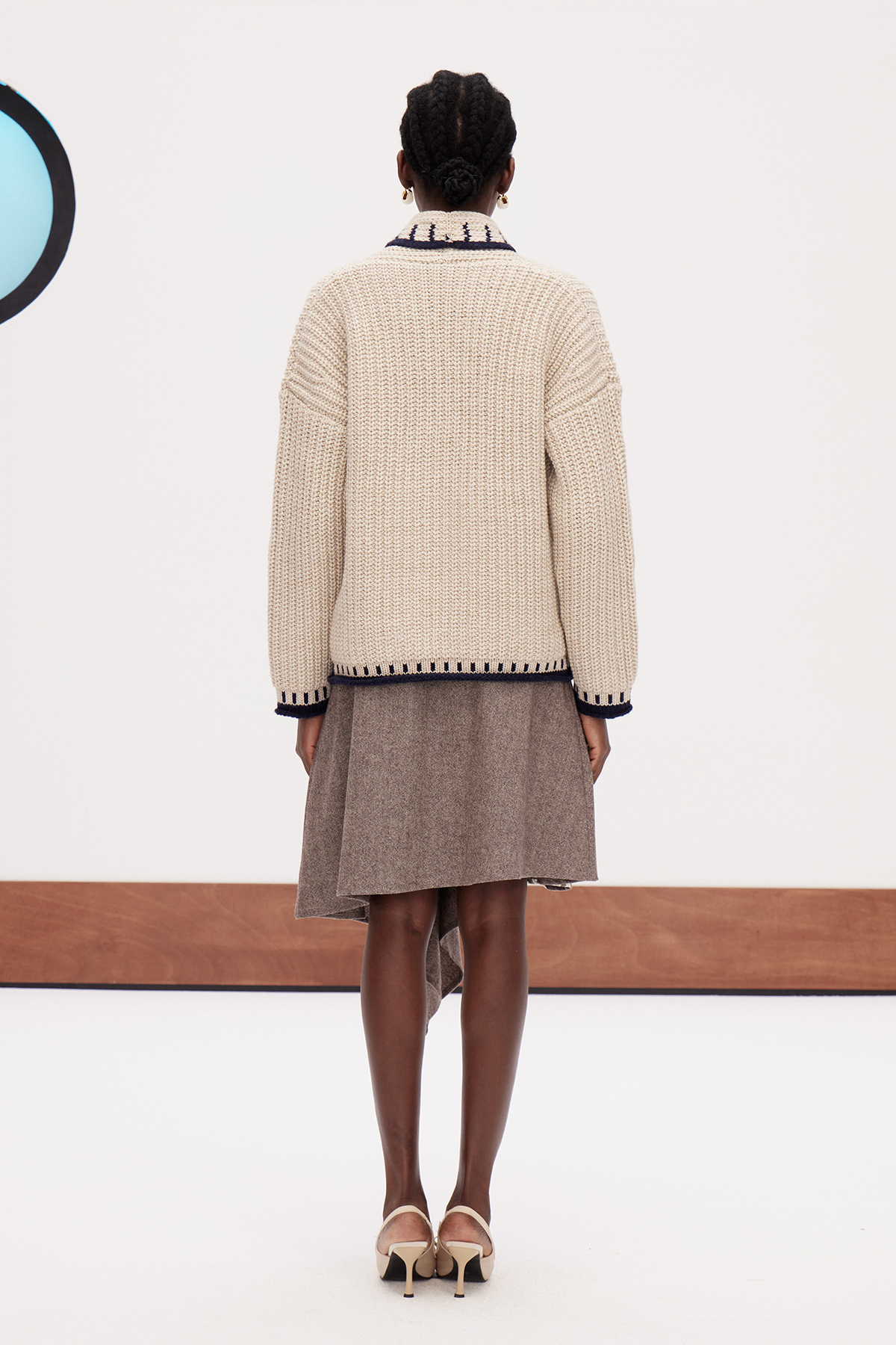 Gaber Lapel Knit Jacket