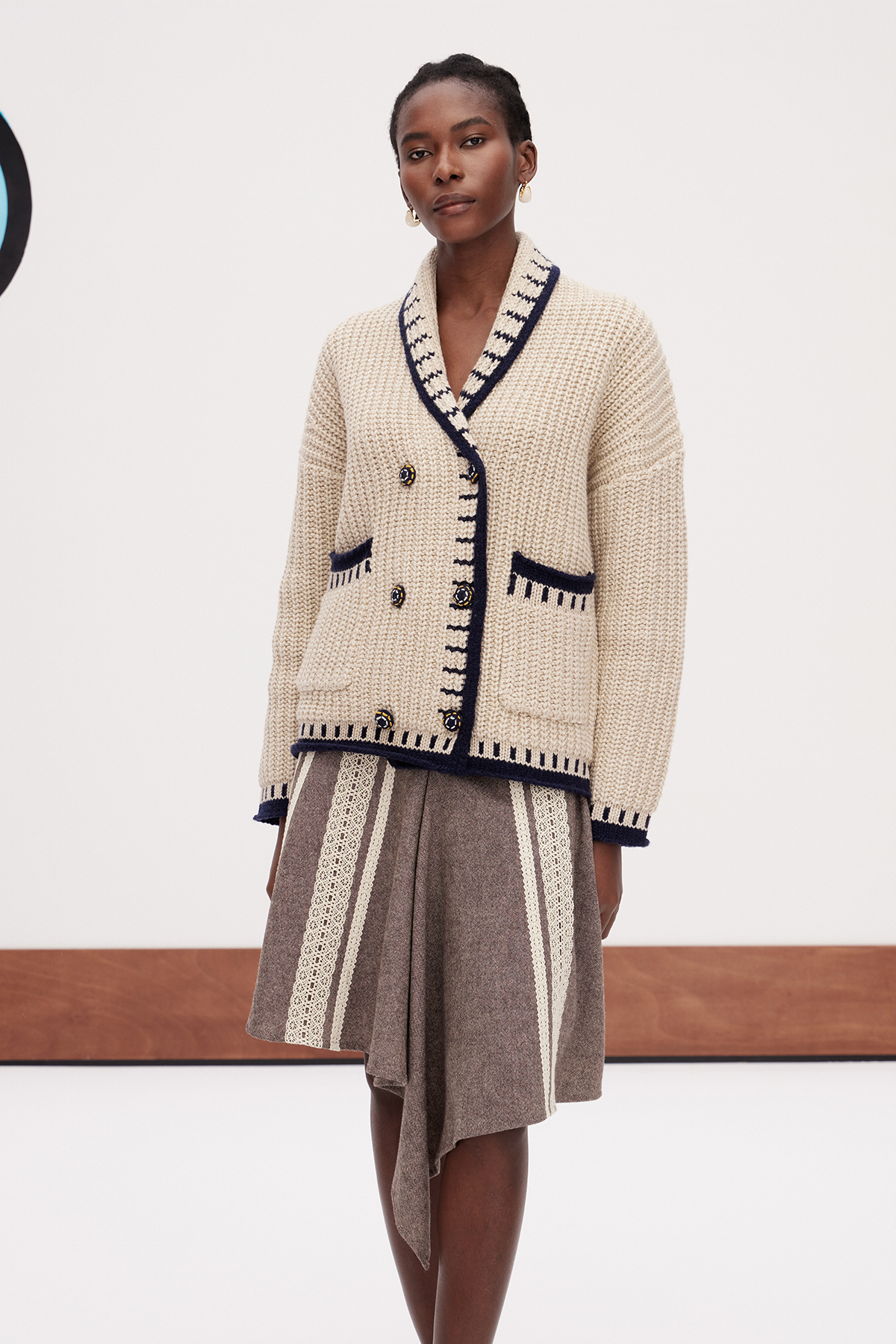 Gaber Lapel Knit Jacket