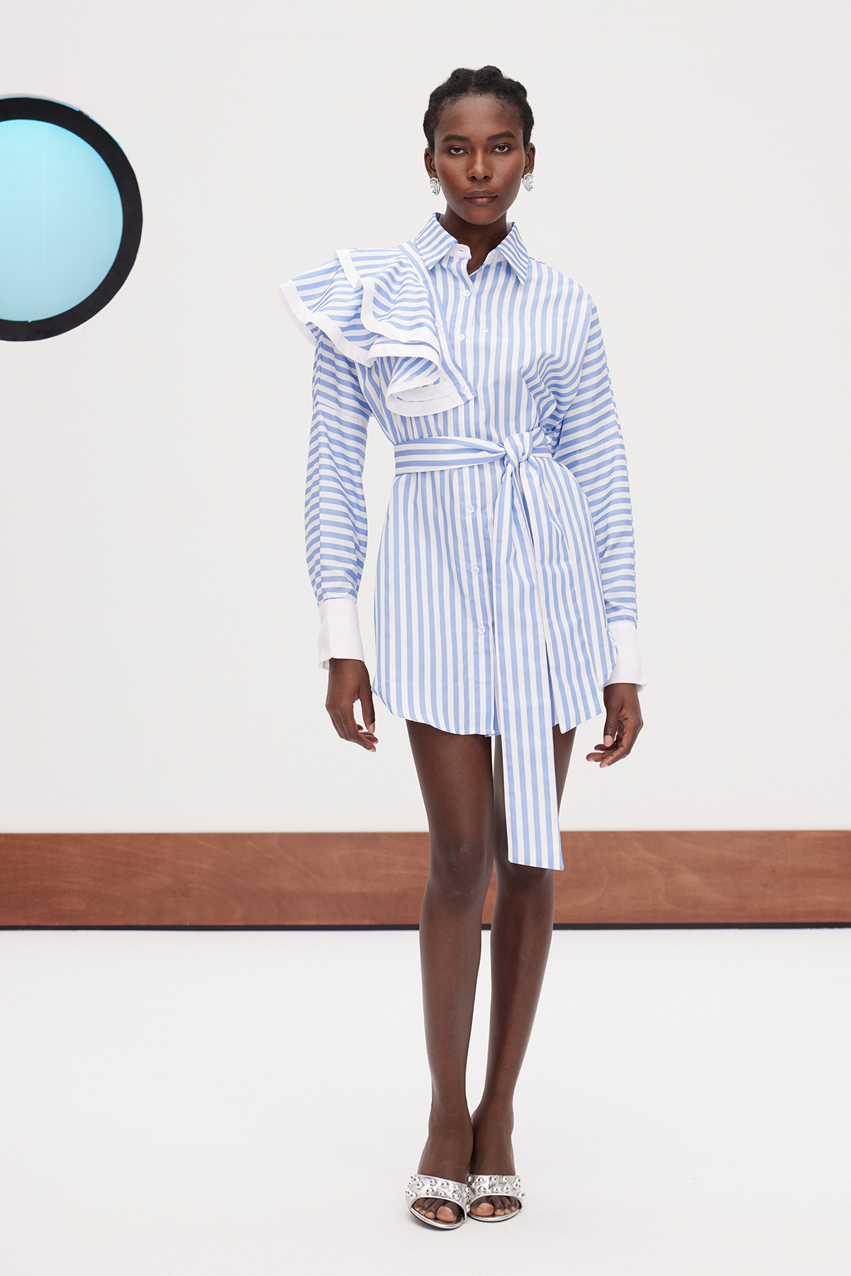 Gagik Asymmetric Mini Shirt Dress