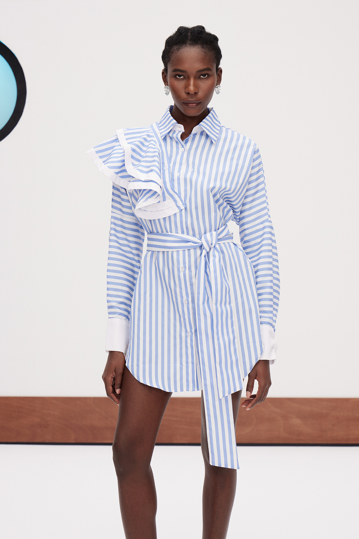 Gagik Asymmetric Mini Shirt Dress
