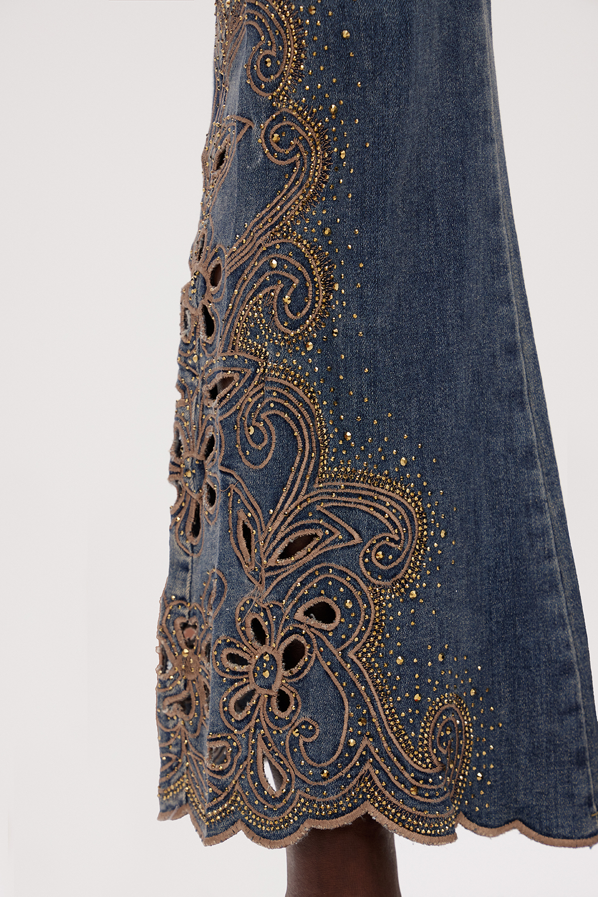 Gaiana Rhinestone Embroidered Bootcut Jeans