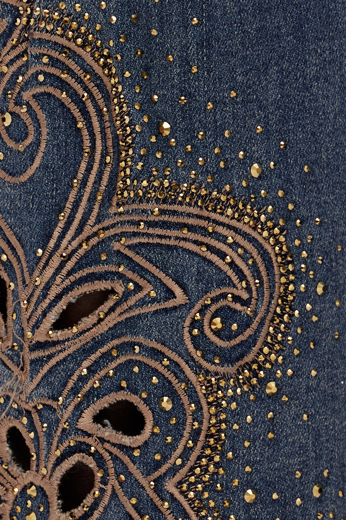 Gaiana Rhinestone Embroidered Bootcut Jeans