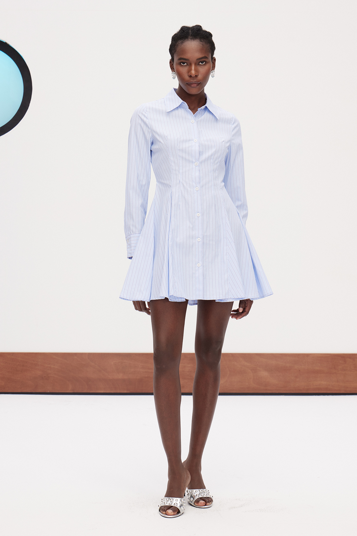 Gaila Stripe Flared Mini Dress