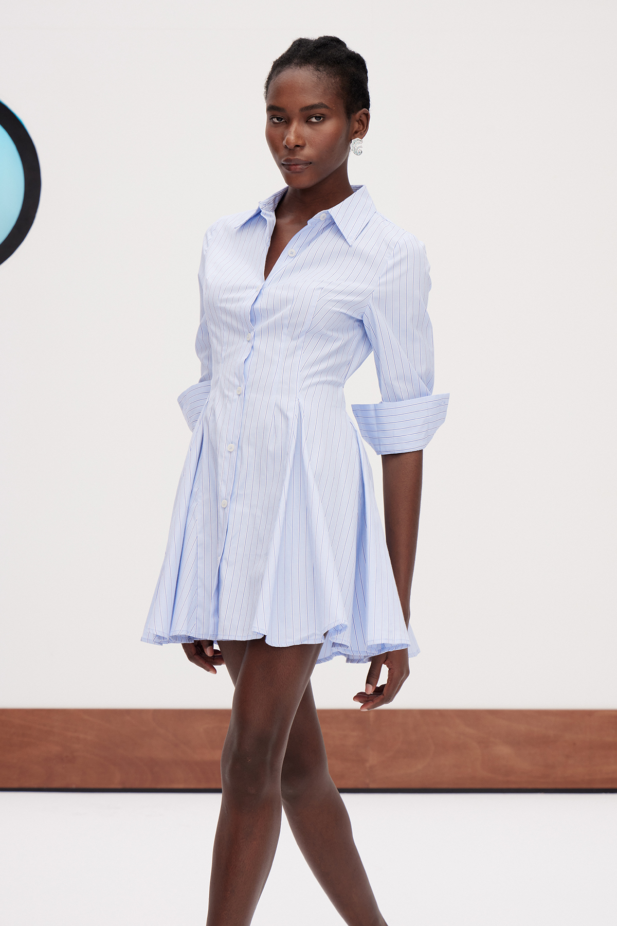 Gaila Stripe Flared Mini Dress