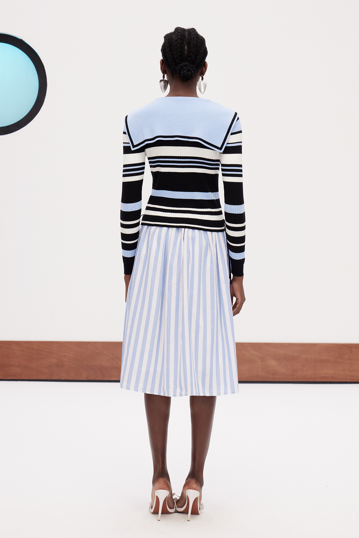 Gaios Stripe Midi Skirt
