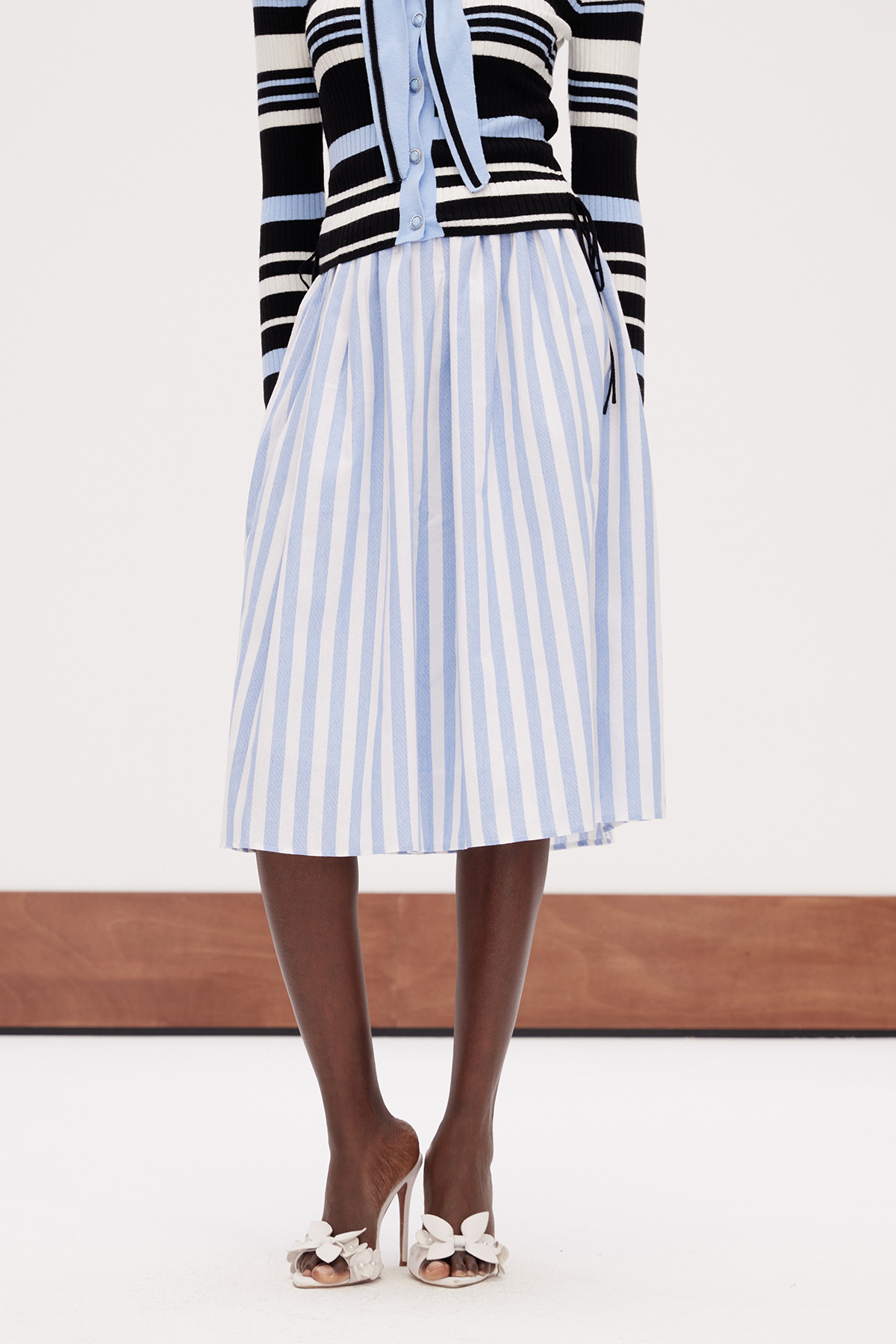 Gaios Stripe Midi Skirt