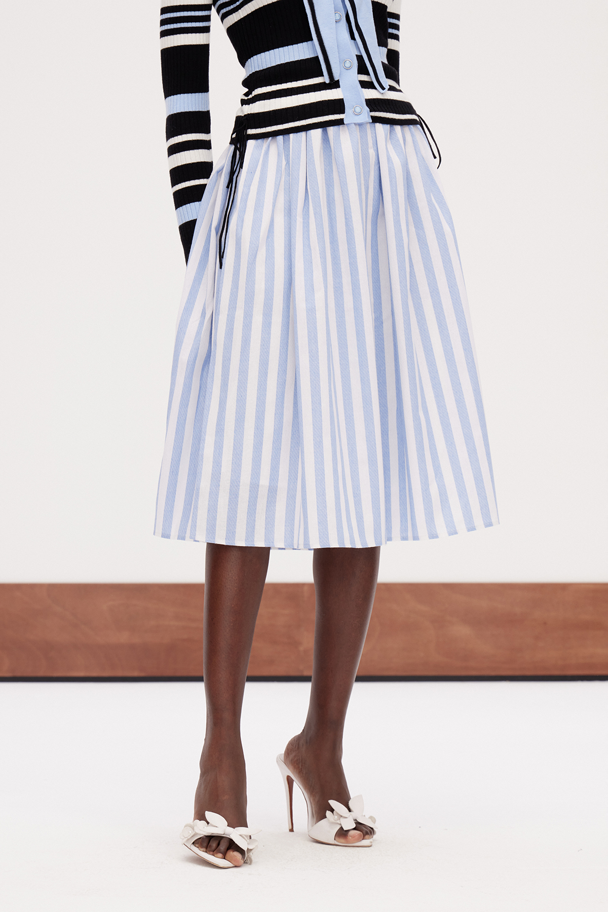 Gaios Stripe Midi Skirt