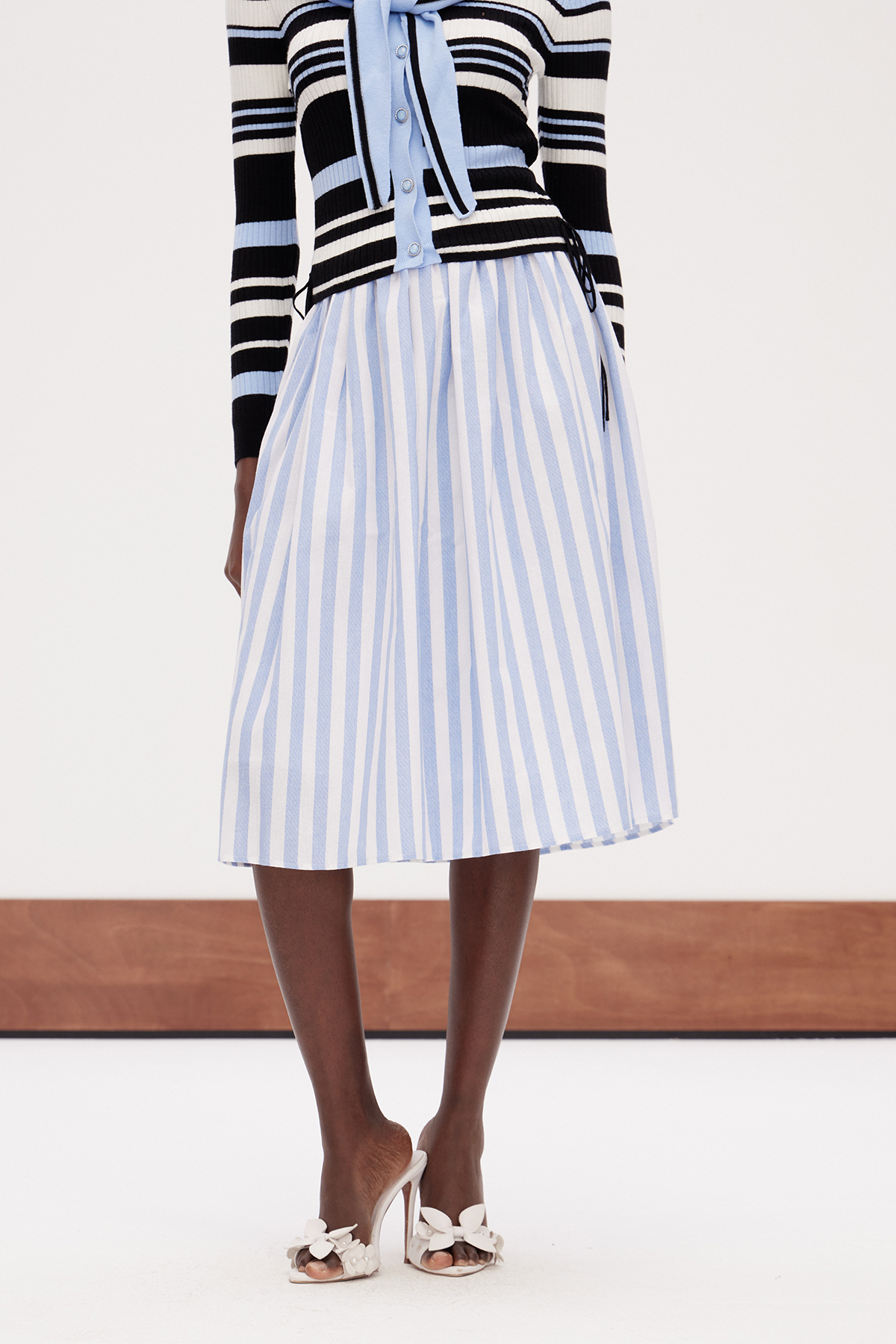Gaios Stripe Midi Skirt