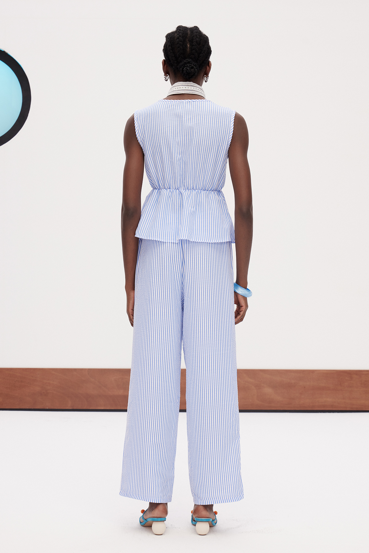 Gaiseric Cutout  Sleeveless Pants Set