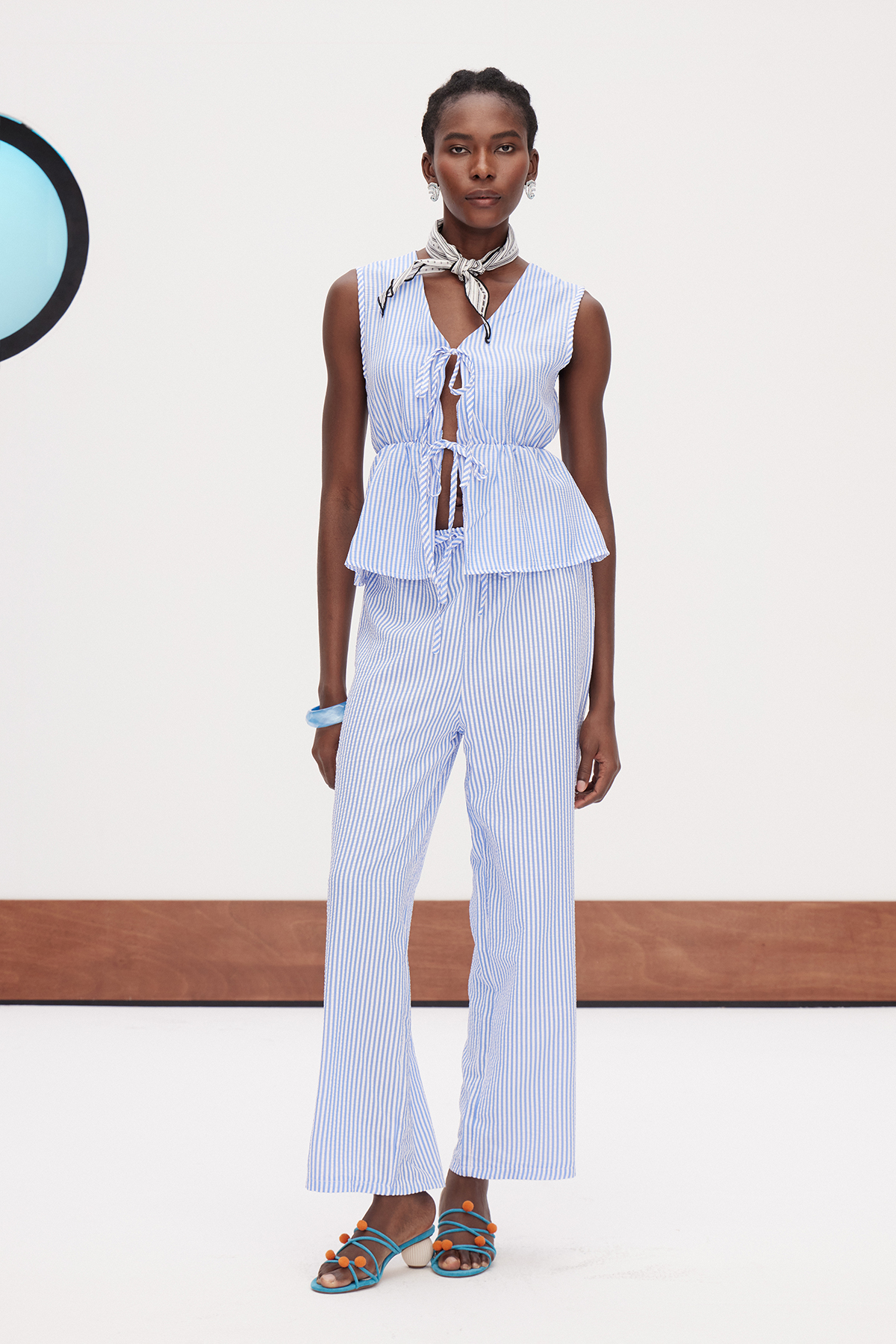 Gaiseric Cutout  Sleeveless Pants Set