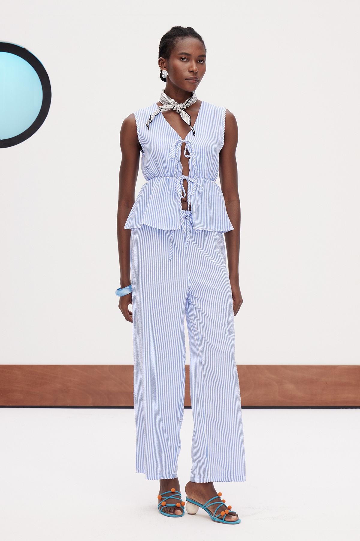 Gaiseric Cutout  Sleeveless Pants Set