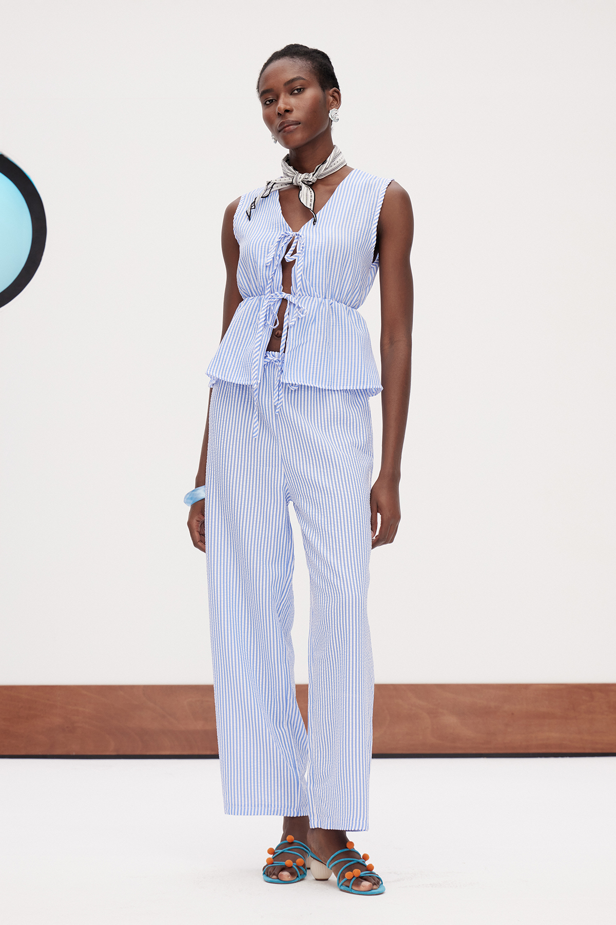 Gaiseric Cutout  Sleeveless Pants Set