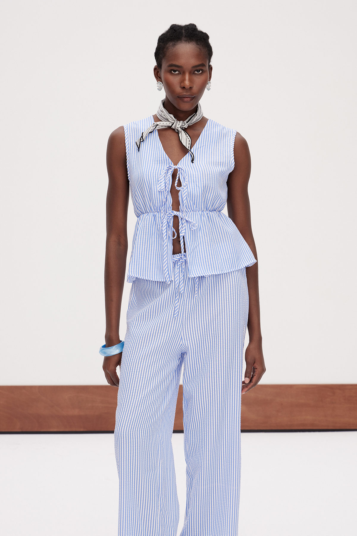 Gaiseric Cutout  Sleeveless Pants Set