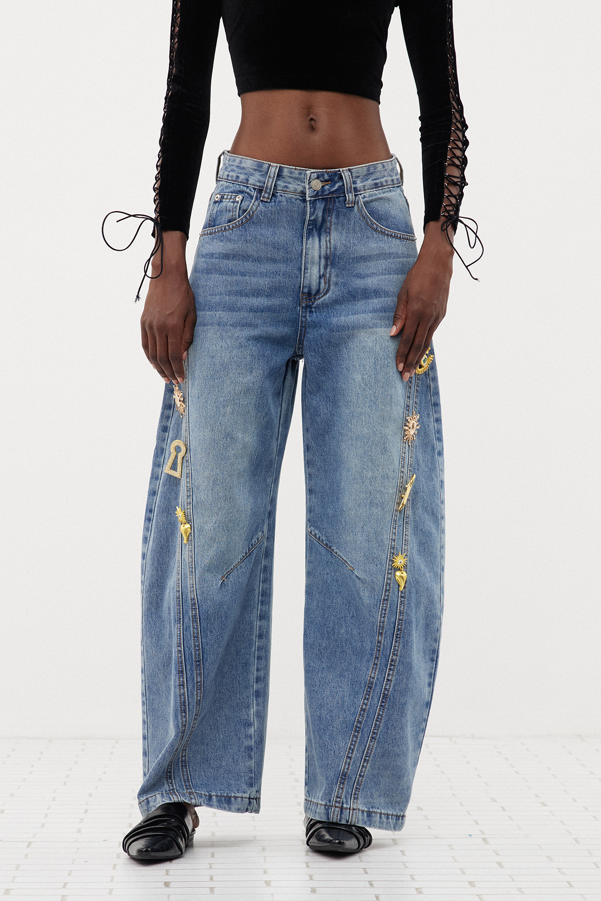 Gaius Bleached Baggy Jeans