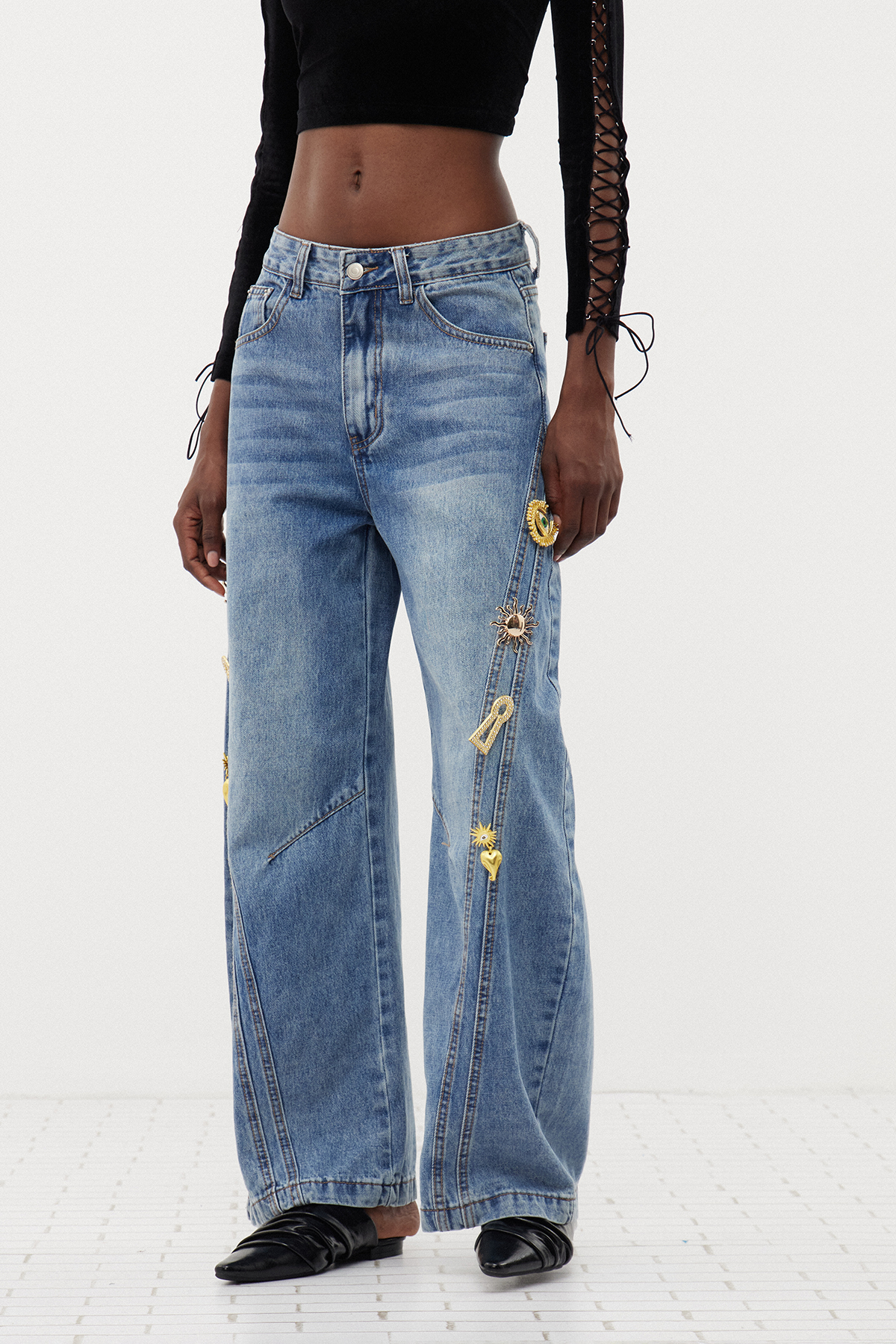 Gaius Bleached Baggy Jeans