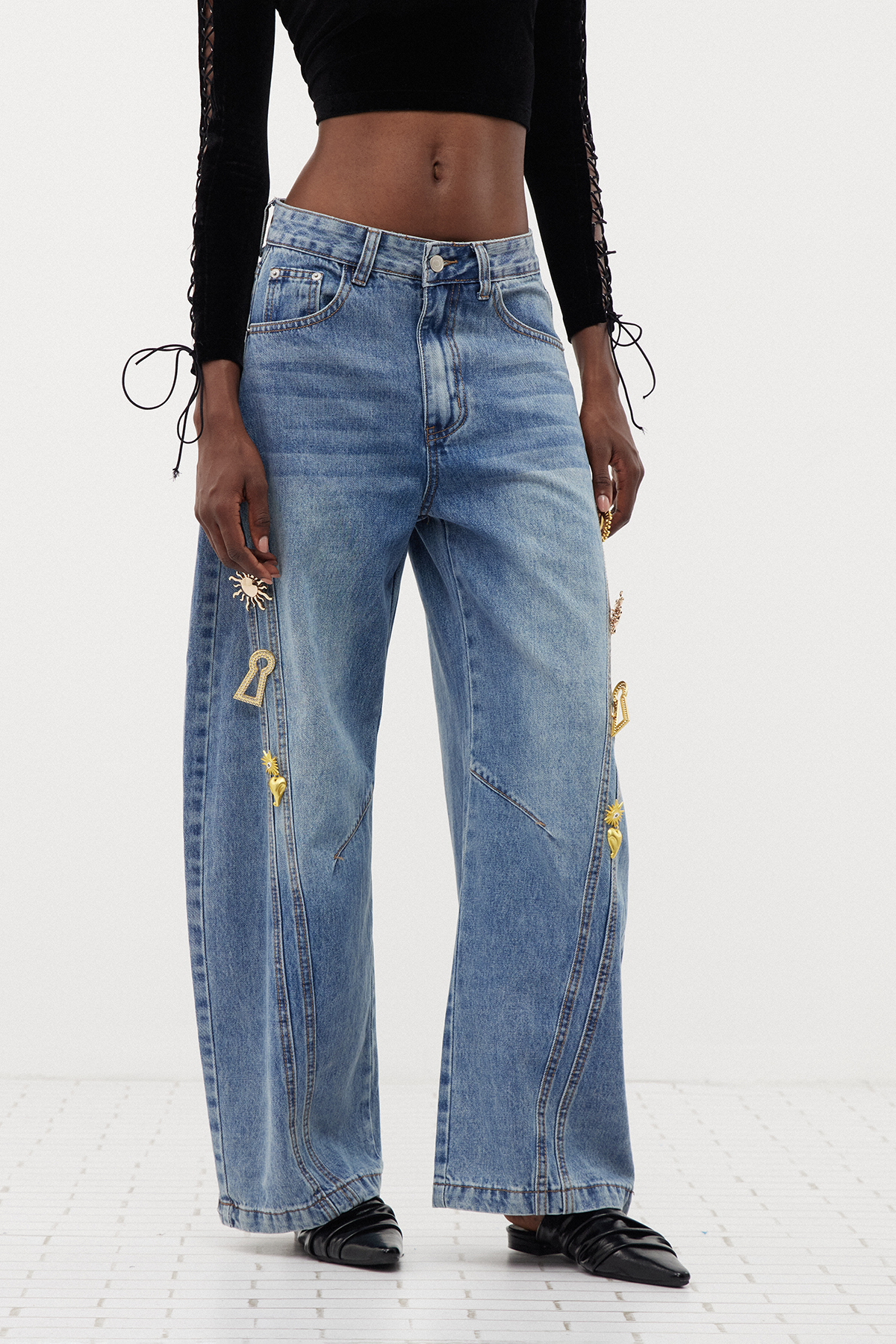 Gaius Bleached Baggy Jeans