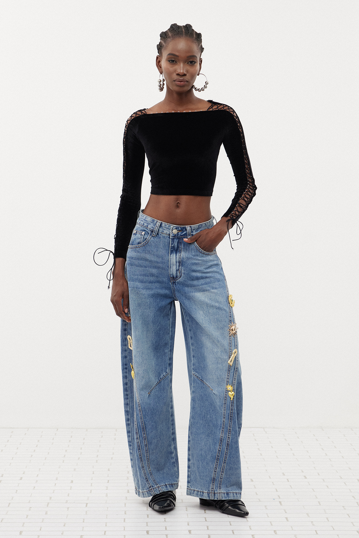 Gaius Bleached Baggy Jeans