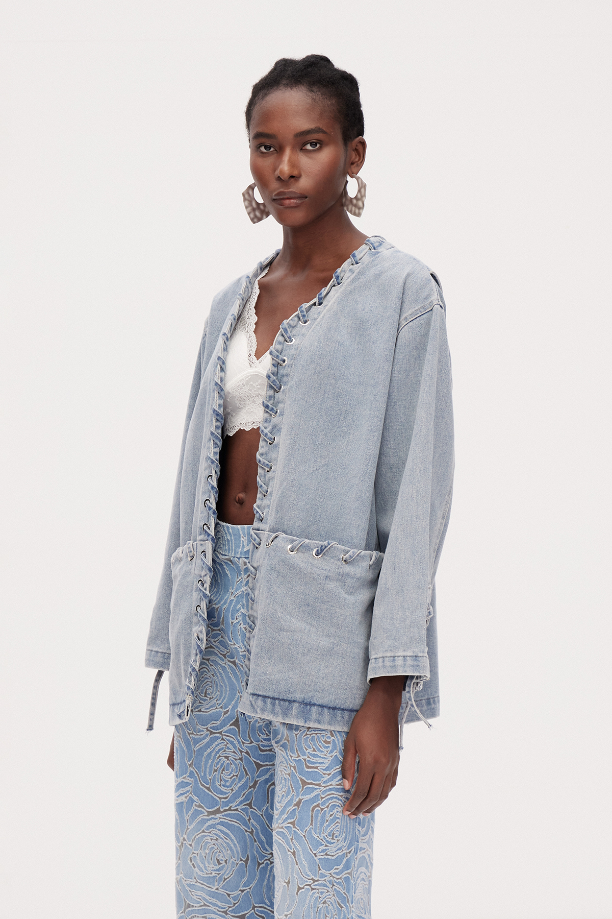 Gaizka Bleached Deconstruct Denim Jacket