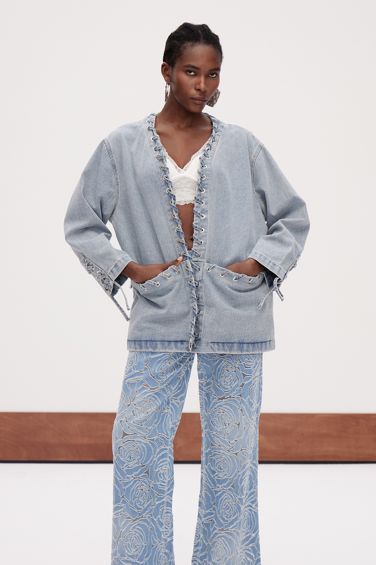 Gaizka Bleached Deconstruct Denim Jacket