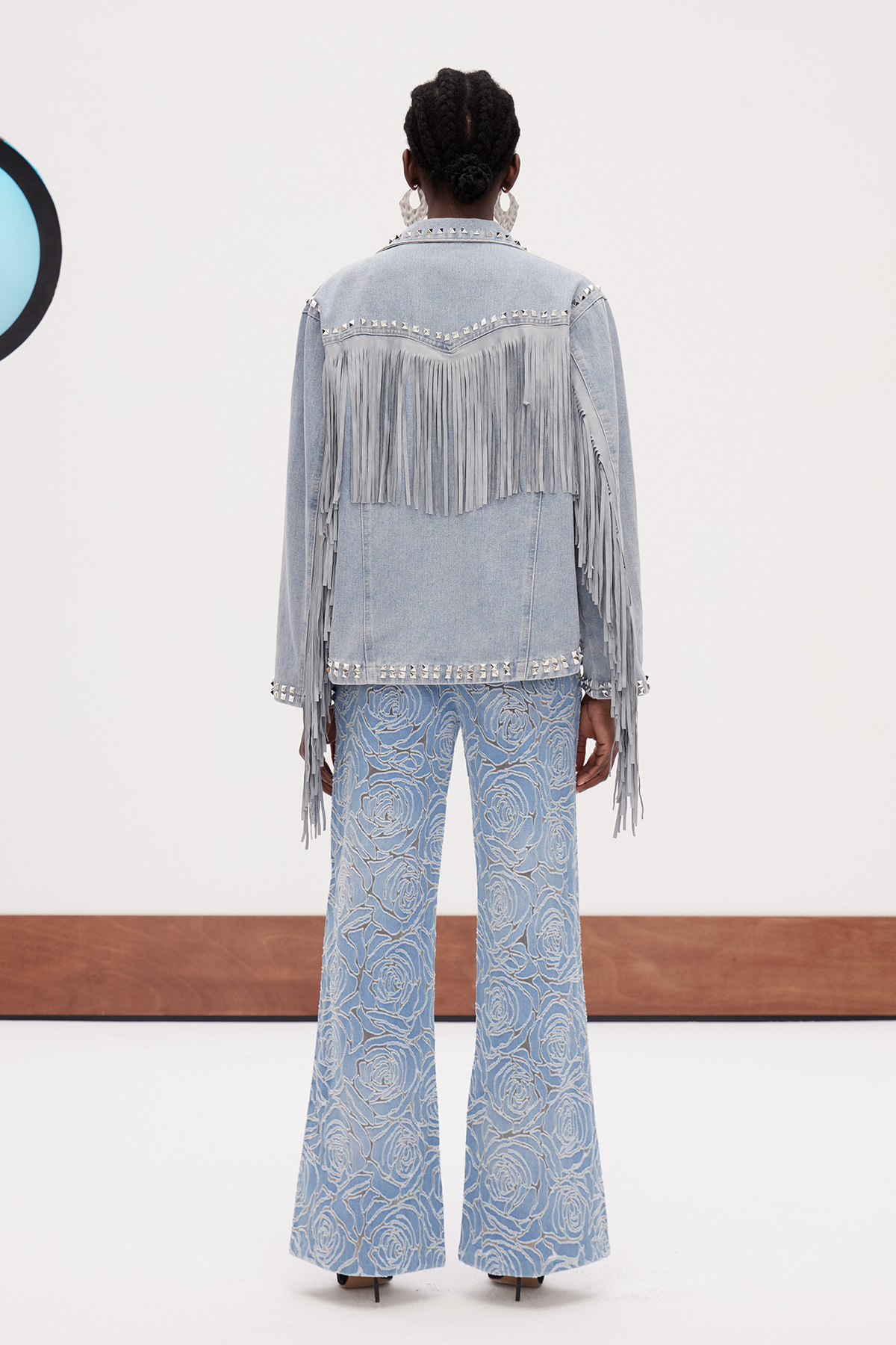 Gaja Fringe Embellished Denim Jacket