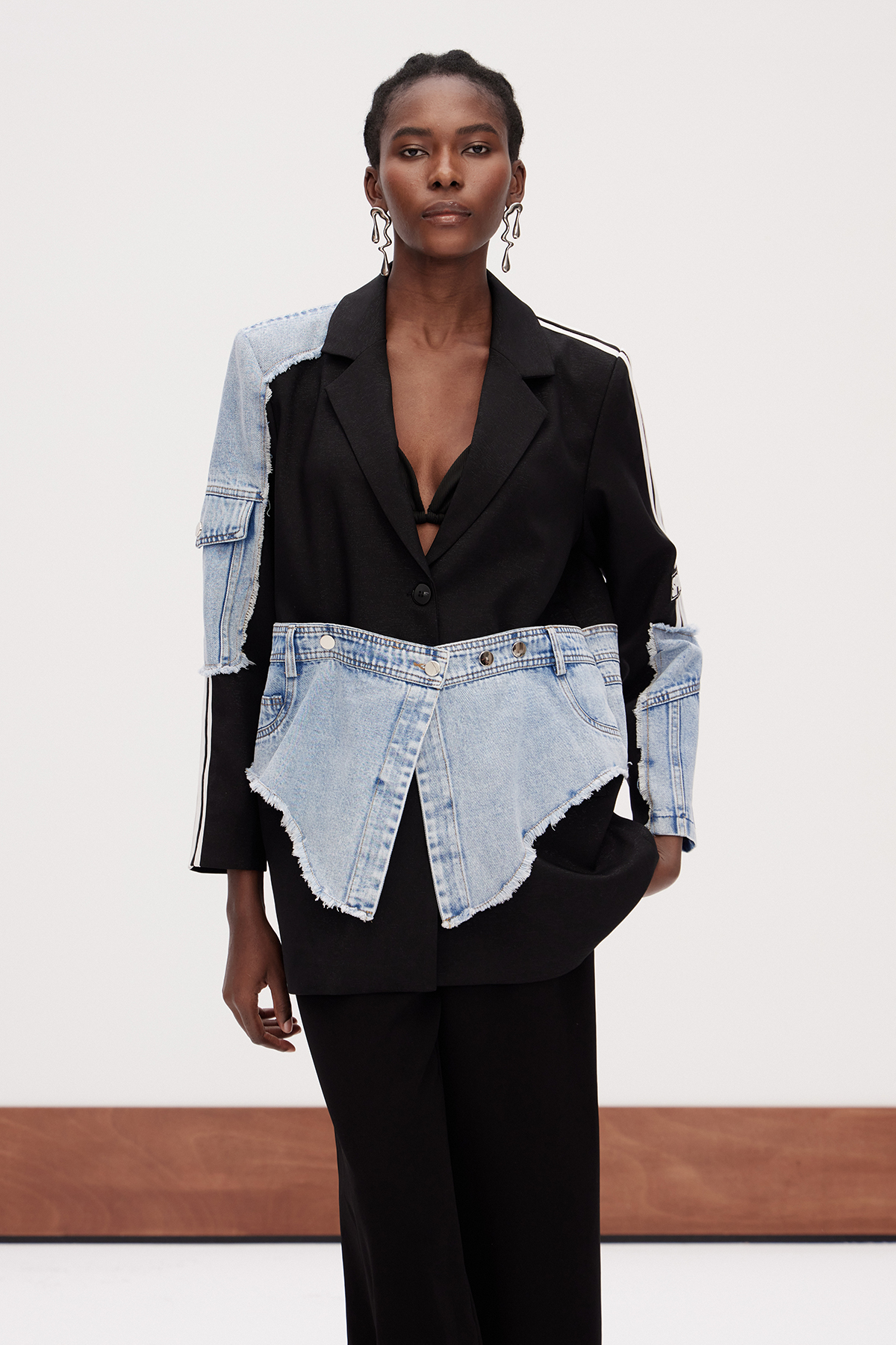 Galaktion Deconstruct Denim Blazer