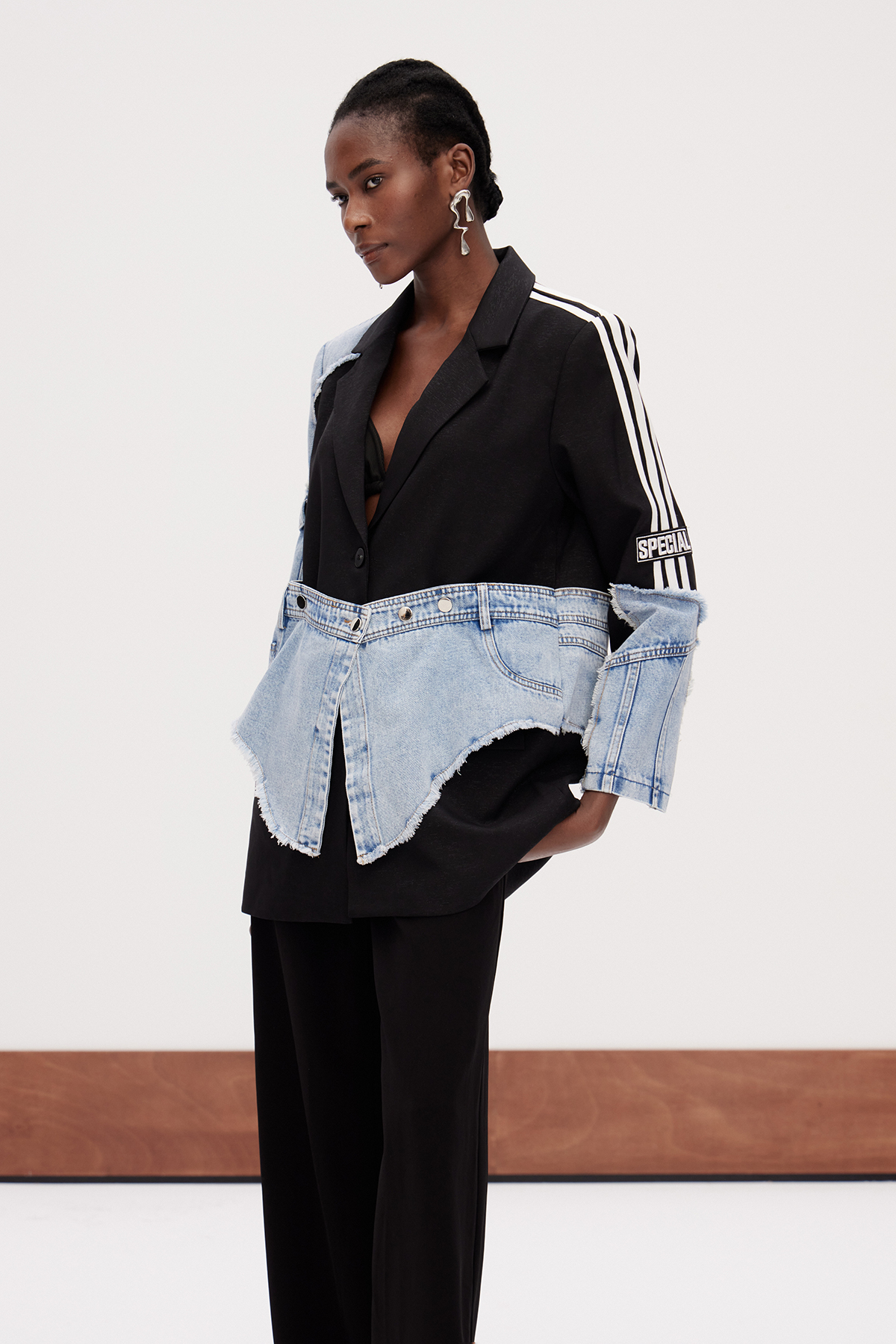 Galaktion Deconstruct Denim Blazer