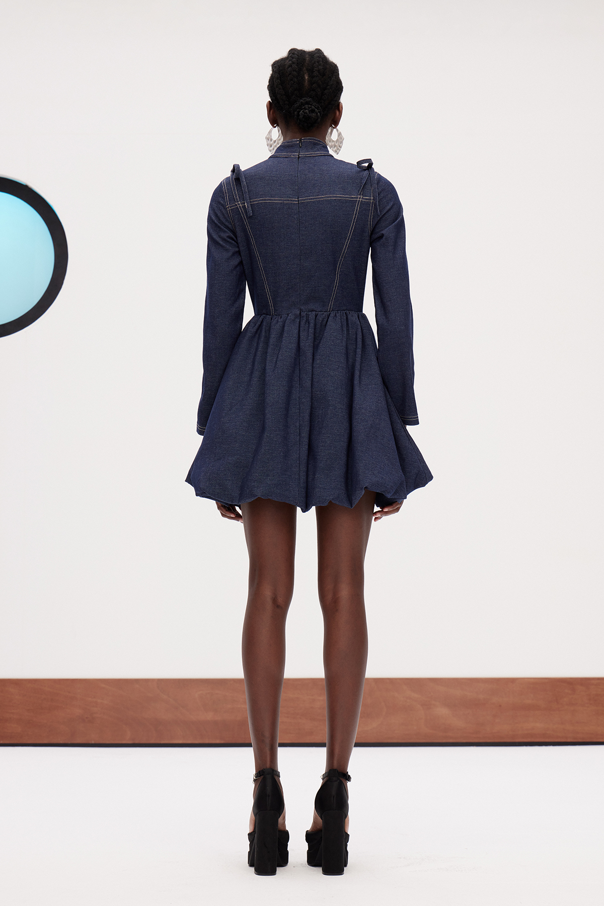 Galal Bubble Denim Mini Dress