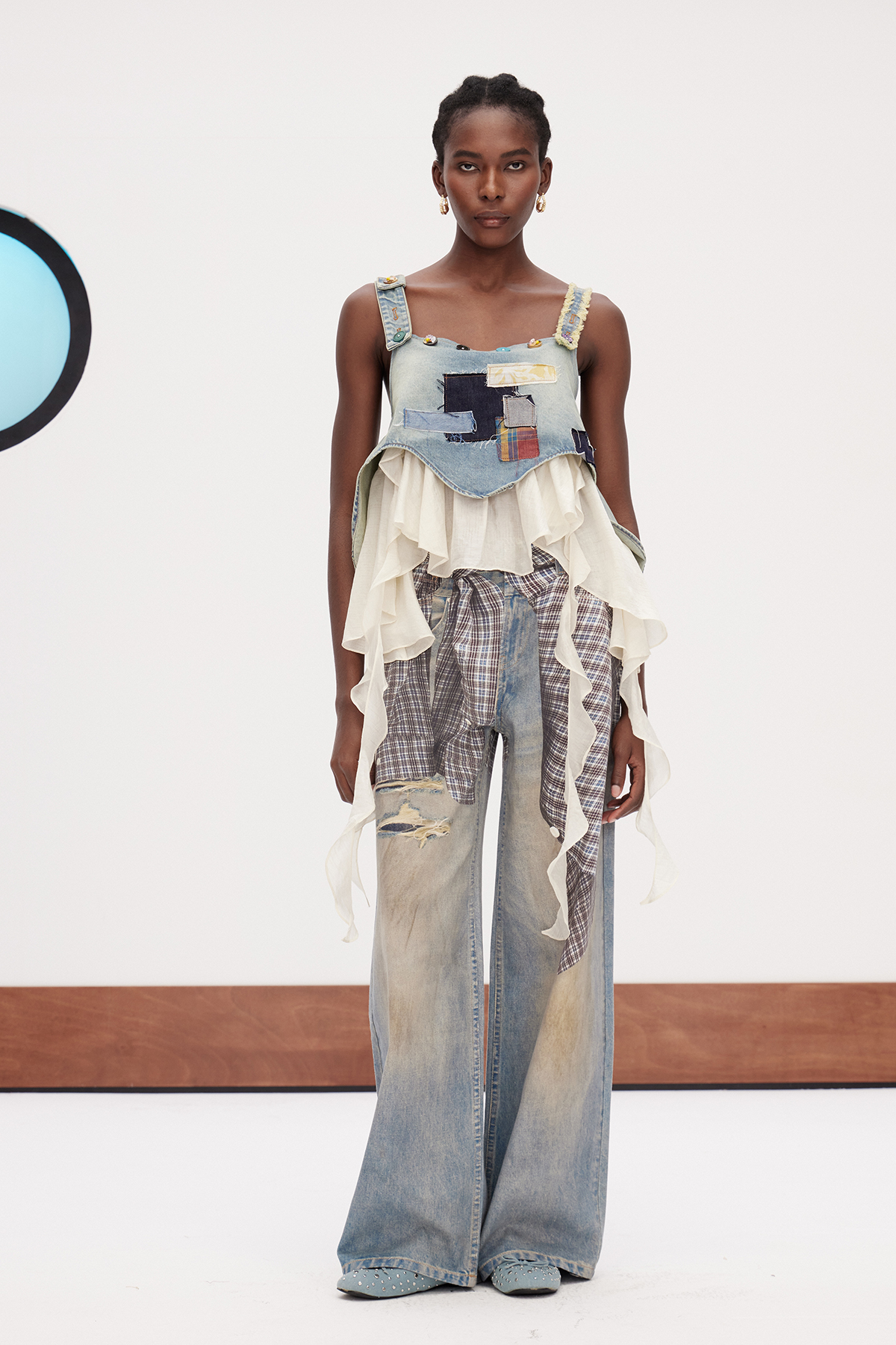 Galena Deconstruct Asymmetric Ruffle Top