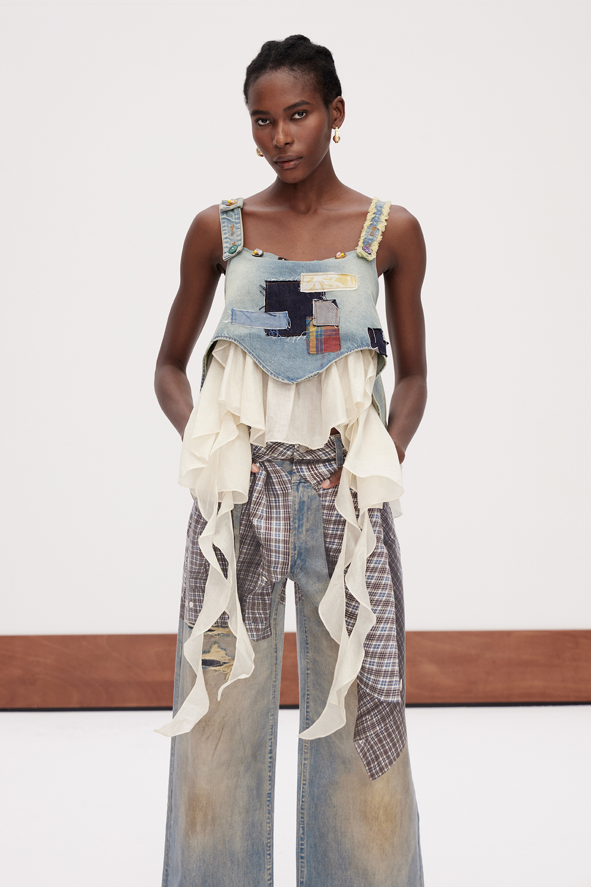 Galena Deconstruct Asymmetric Ruffle Top