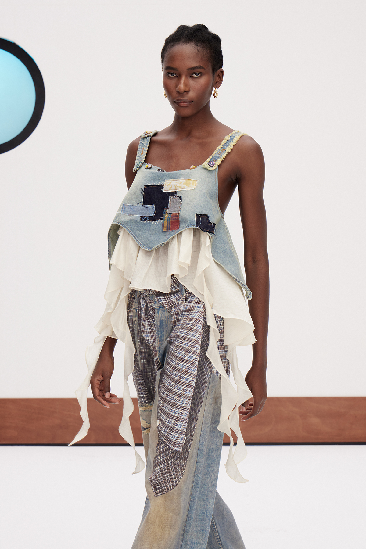 Galena Deconstruct Asymmetric Ruffle Top